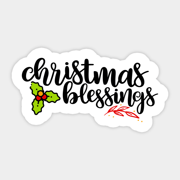 Christmas Blessings Sticker by Coral Graphics